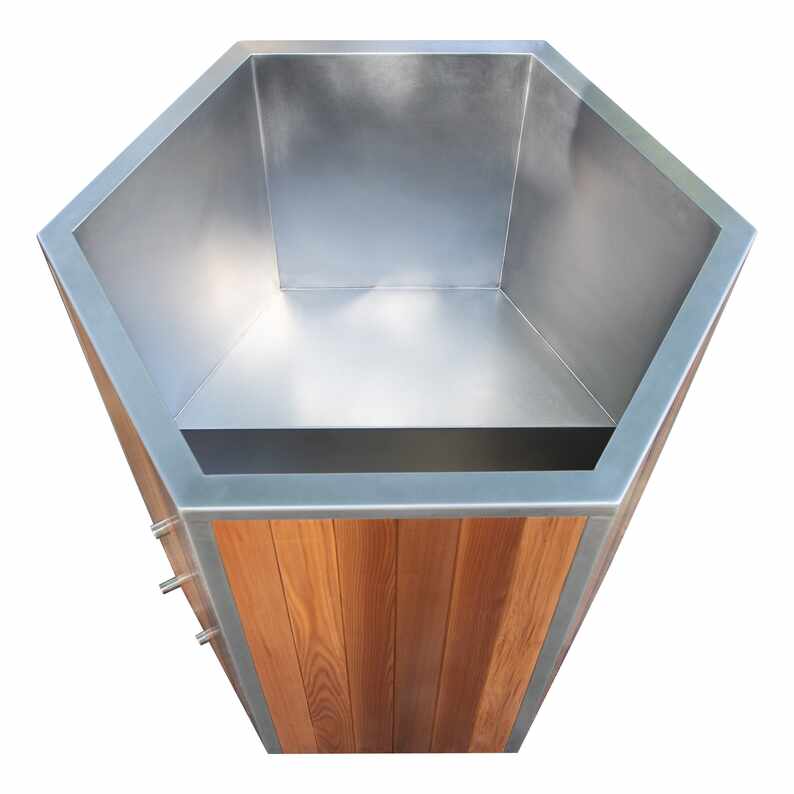 Cedar Cold demittito Tub cum Access Step